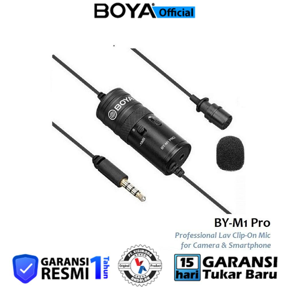 BOYA BY-M1 PRO Clip On Lav Mic Microphone for Camera Smartphone PC