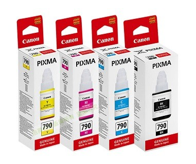 TINTA CANON GI-790 BLACK, CYAN, MAGENTA, YELLOW ORIGINAL